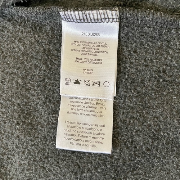 Columbia Charcoal Gray Fleece Zip Up Jacket GUC - Picture 5 of 6